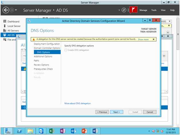 blank Create DNS Delegation